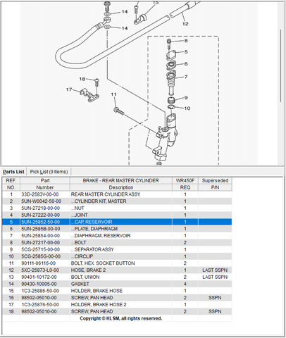 Nissin Caliper DIAPHRAGM PLATE