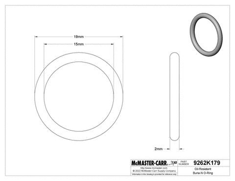 15x2 O Ring
