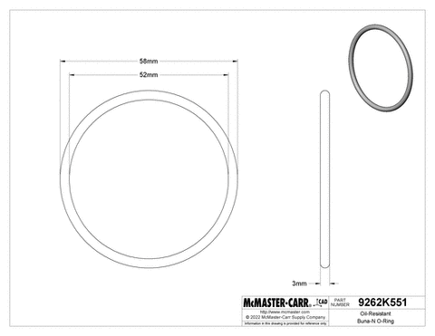 O Ring 52x3mm