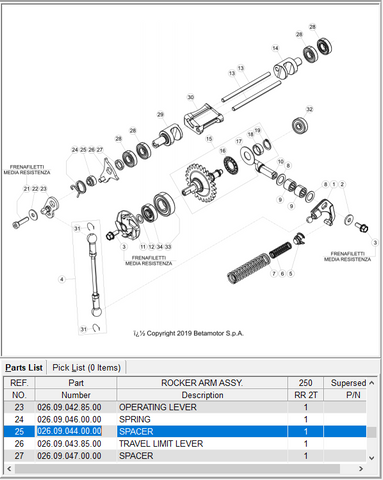 Beta OEM - Power Valve Lever Spacer