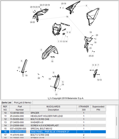 AIR BOX PANELS - PAIR BLUE XTrainer 20-21