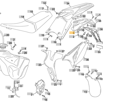 SHERCO OEM - SPACER INOX BODY END 2011