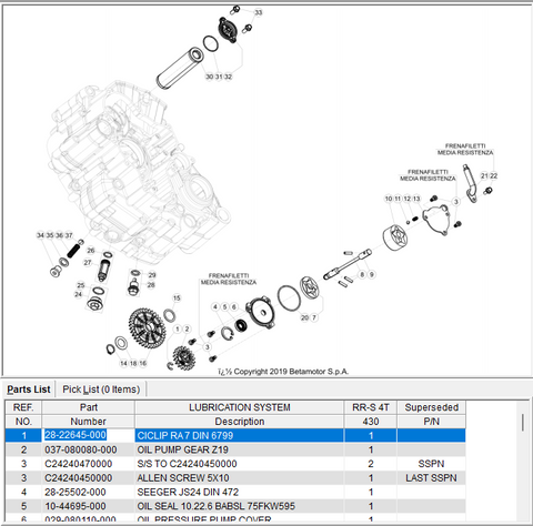 BETA OEM - CIRCLIP RA 7 DIN 6799