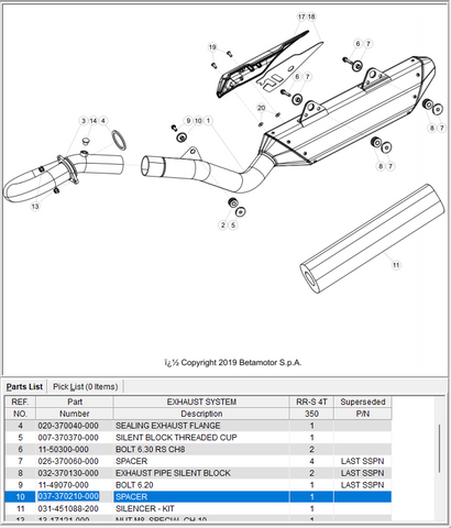 Beta OEM - SILENCER SILENT BLOCK SPACER