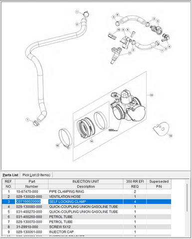 BETA OEM - FUEL HOSE SELF LOCKING CLAMP