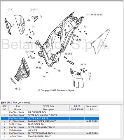 Beta OEM - AIR BOX ASSEMBLY 2T RR 13-19 XT 15-22