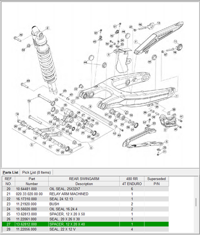 Beta OEM - SPACER - 12X20X40