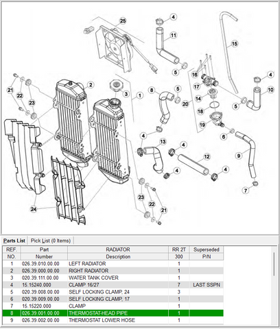 THERMOSTAT-HEAD PIPE RR 2T