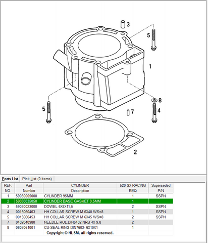 Gasket - 59030035050