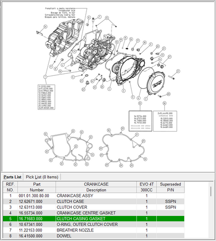BETA OEM - EXTERNAL CRANKCASE GASKET