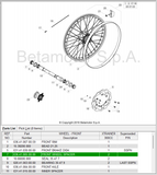 BETA OEM - SPACER, FRONT WHEEL XT