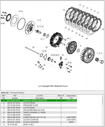 Beta OEM -  Clutch Basket Z.76
