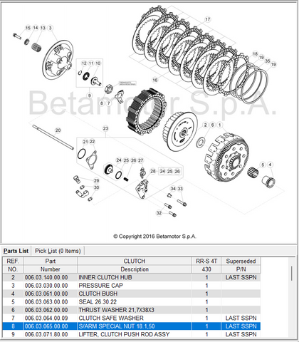 Beta OEM -  S/Arm Special Nut