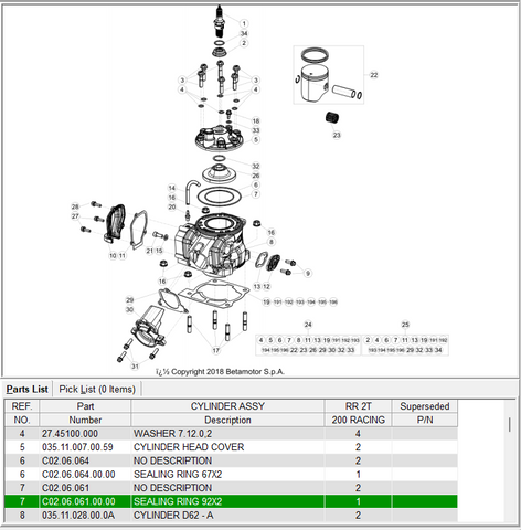 BETA OEM - SEALING RING 92x2