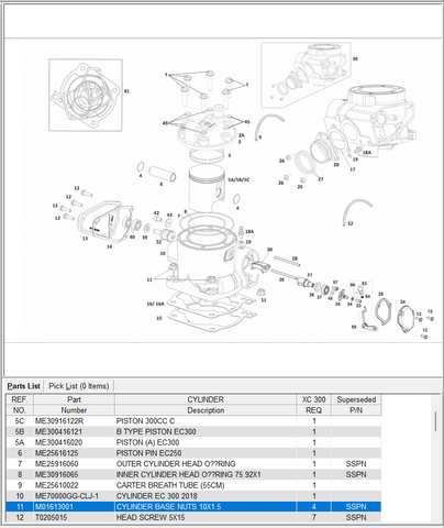GasGas OEM - Cylinder Base Nuts 10x1.5 *SALE*