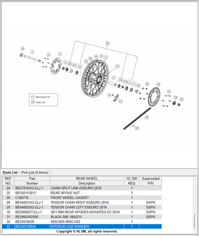 GasGas OEM - Rear Axle Enduro 01-17 *SALE*