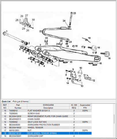 GasGas OEM - REAR WHEEL TENSOR SPRING *SALE*