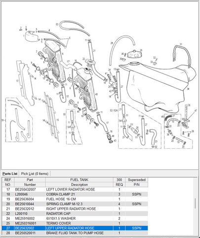 GasGas OEM - LEFT UPPER RAD HOSE *SALE*