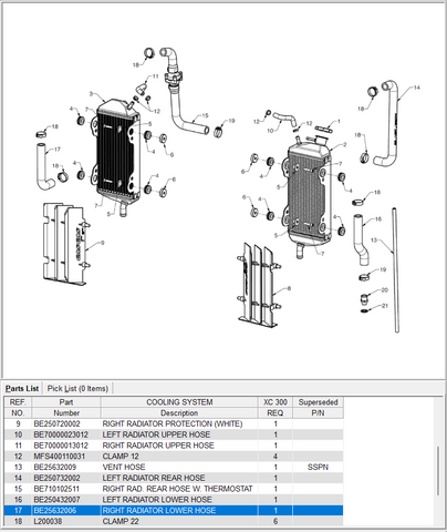 GasGas OEM - RIGHT LOWER RADIATOR HOSE *SALE*