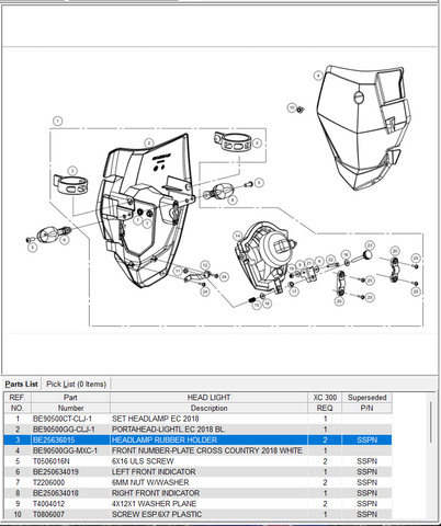 GasGas OEM - HEADLAMP RUBBER HOLDER *SALE*
