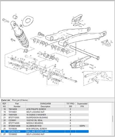 GasGas OEM - LWR HEIM JOINT REAR SHOCK *SALE*