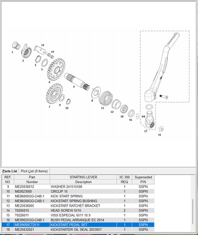 GasGas OEM - KICKSTART PEDAL SET *SALE*