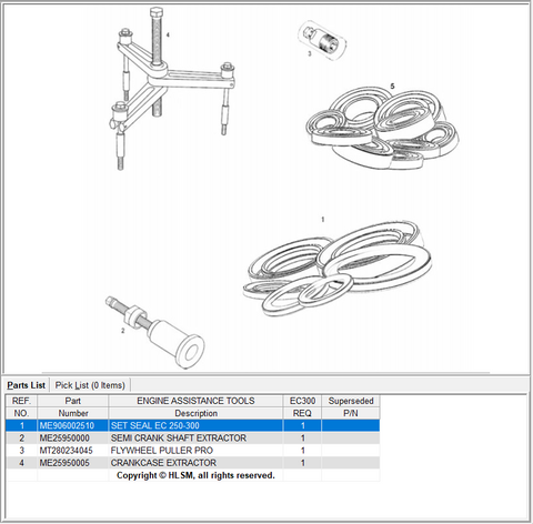 GasGas OEM - Seal set, EC250/300 *SALE*