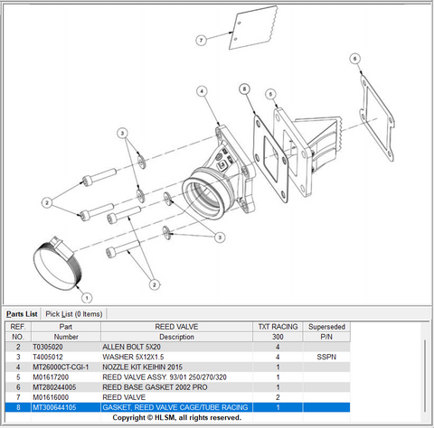 GasGas OEM - Outer reed valve gasket