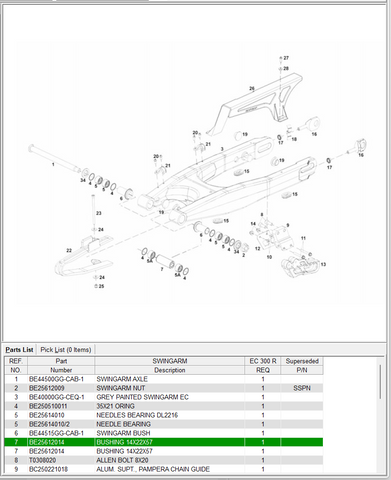 GasGas OEM - BUSHING 14X22X57 *SALE*