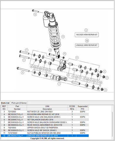 GasGas OEM - LINKAGE ARM REPAIR KIT EC *SALE*