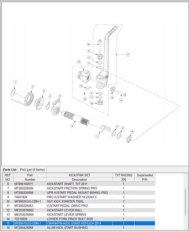 GasGas OEM - KickStart Crank Pin *SALE*