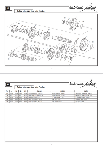 SHERCO  OEM - NEEDLE BEARING 17X23X12