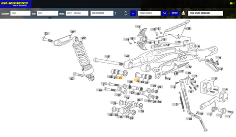 Sherco OEM - SPACER SWING ARM