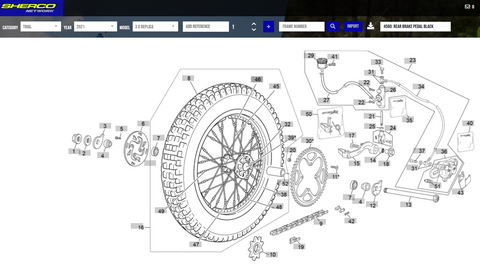 Sherco OEM/TRIALS BRAKE PEDAL