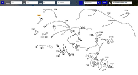 SHERCO OEM - MICRO INTERRUPTOR MAP