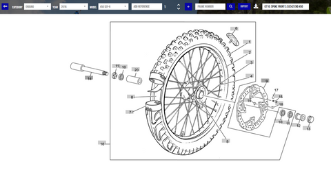 SHERCO OEM - SPOKE FRONT 3.5X242