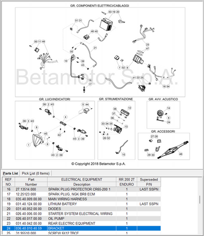 Beta OEM -  XT Horn Bracket