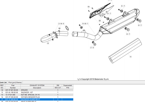 Beta OEM Silencer Guard 4T 2020 - Current