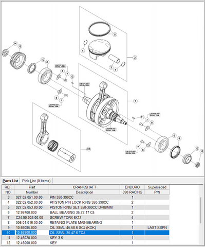 Beta OEM -  4t Crank Seal 35.47.6