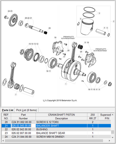 Beta OEM - Balancer Shaft KIT