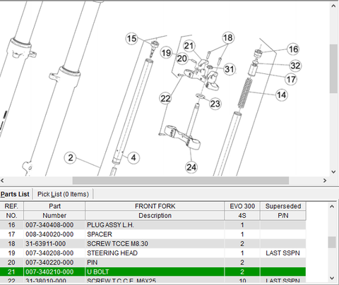 BETA OEM - FORK PLATE MACHINED